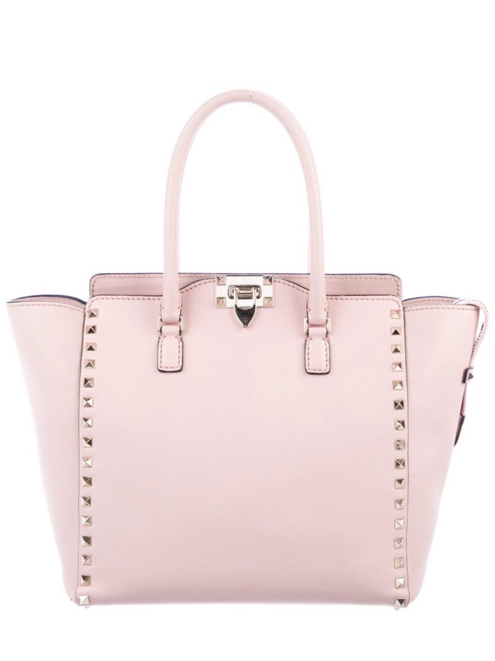 Valentino Garavani Blush Pink Studded Tote Bag